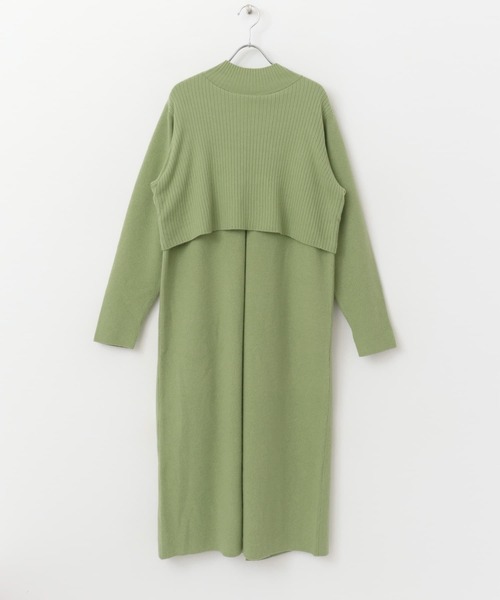 ワンピース 静電防止レイヤードライクニットワンピース : ZOZOTOWN