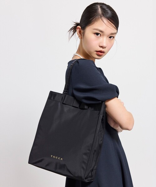 新品　toccaトッカ　トートバッグ　ショルダーバック　ブラック TOCCA（トッカ） トートバッグ SANA SIDEPOCKET TOTE トートバッグ