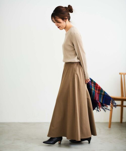 le.coeur blanc（ルクールブラン） スカート 「手洗い可能」エステル