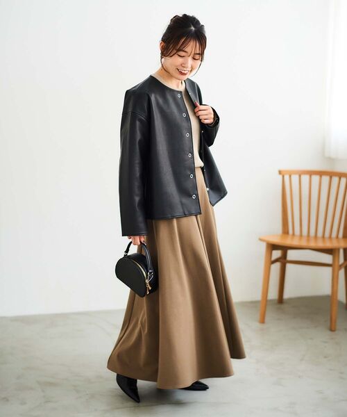 le.coeur blanc（ルクールブラン） スカート 「手洗い可能」エステル