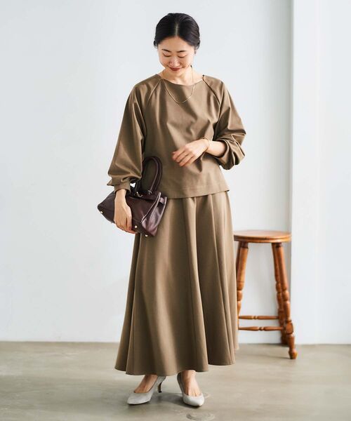 le.coeur blanc（ルクールブラン） スカート 「手洗い可能」エステル