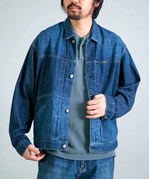 デニムジャケット gジャン 「OMNIGOD mens / オムニゴッド」 7ozデニム ショートワークジャケット メンズの画像