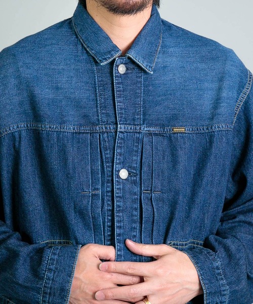デニムジャケット gジャン 「OMNIGOD mens / オムニゴッド」 7ozデニム ショートワークジャケット メンズの画像