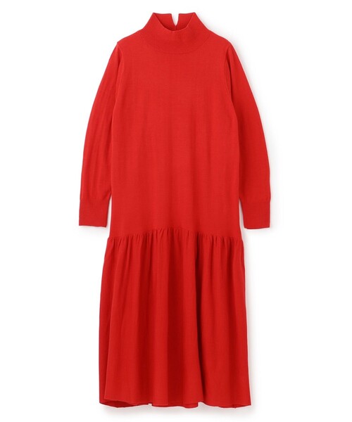 UNFILO ワンピース 「洗える」ティアード ニットワンピース