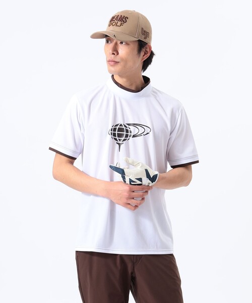 レイヤード ジャージートップ tシャツ ORANGE LABEL / レイヤード モックネックシャツ メンズ