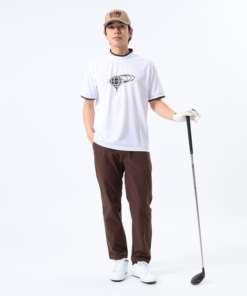 BEAMS GOLF オレンジレーベル　レイヤード モックネックシャ難あり BEAMS GOLF tシャツ ORANGE LABEL / レイヤード モックネック