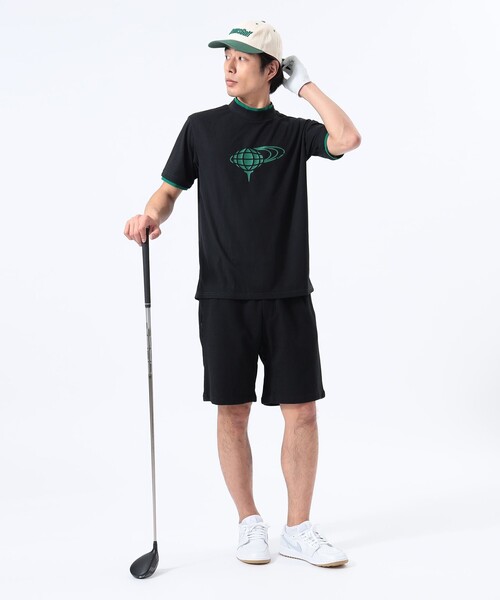 BEAMS GOLF オレンジレーベル　レイヤード モックネックシャ難あり BEAMS GOLF オレンジレーベル レイヤード モックネックシャ難