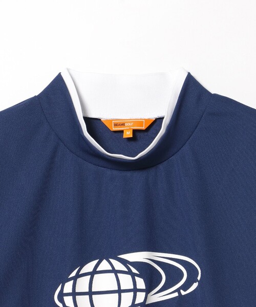 BEAMS GOLF オレンジレーベル　レイヤード モックネックシャ難あり BEAMS GOLF tシャツ ORANGE LABEL / レイヤード モックネック