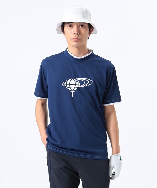 BEAMS GOLF tシャツ ORANGE LABEL / レイヤード モックネック