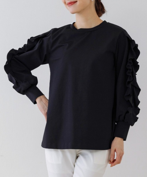 tシャツ 「SONO/ソーノ」EXCELLENT PONTE　ケルピーフリル　プルオーバー レディース