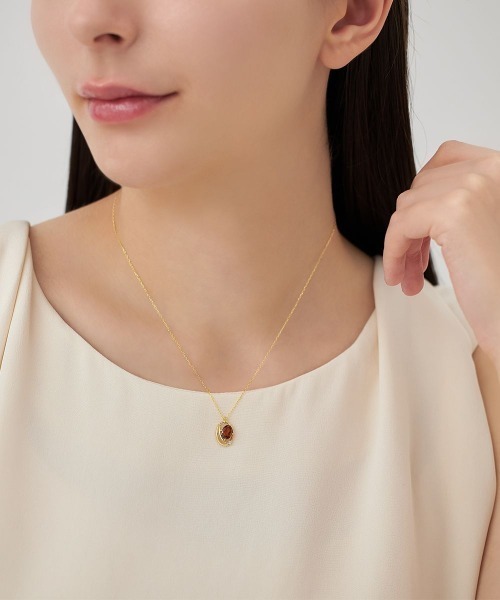 4°C K10 イエローゴールド ネックレス レディース 1月 誕生石 4℃ ネックレス 「New Year Collection」K10イエローゴールド 「1