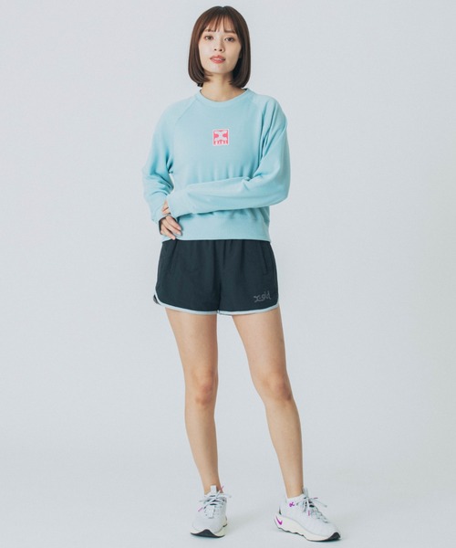 X-girl（エックスガール） トレーナー スウェット クロップド丈