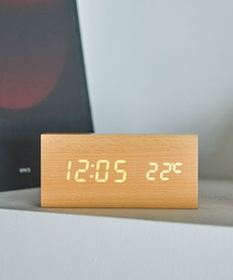 LAKOLE（ラコレ） 時計 デジタルクロックWOOD「レクタングル