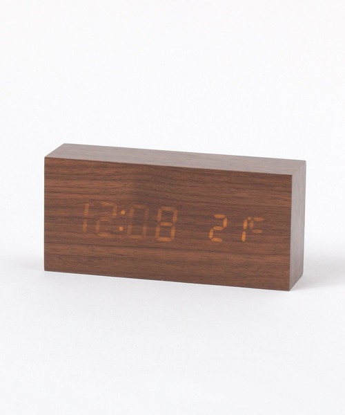LAKOLE（ラコレ） 時計 デジタルクロックWOOD「レクタングル