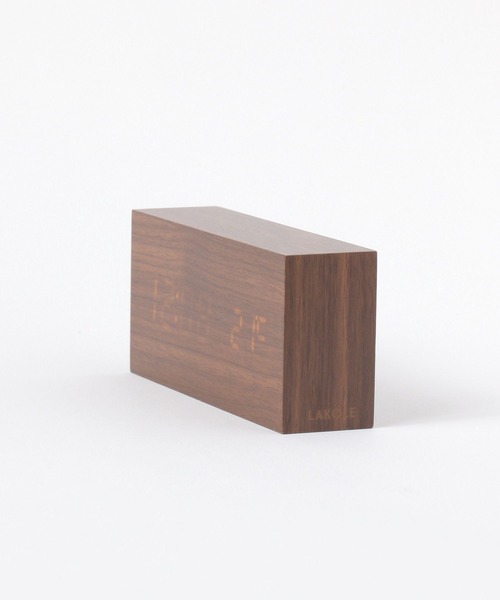 LAKOLE（ラコレ） 時計 デジタルクロックWOOD「レクタングル