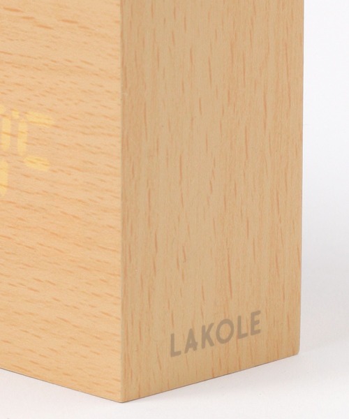 LAKOLE（ラコレ） 時計 デジタルクロックWOOD「レクタングル