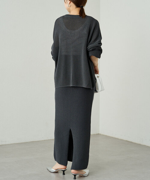 Loungedress ニット セーター スキッパー和紙ニット レディース