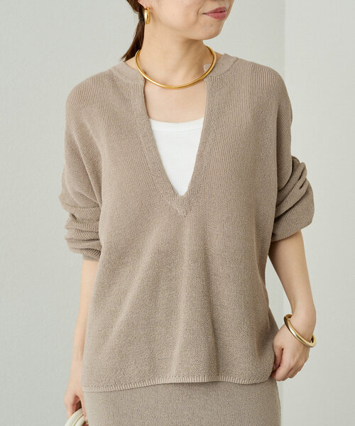 Loungedress ニット セーター スキッパー和紙ニット レディース
