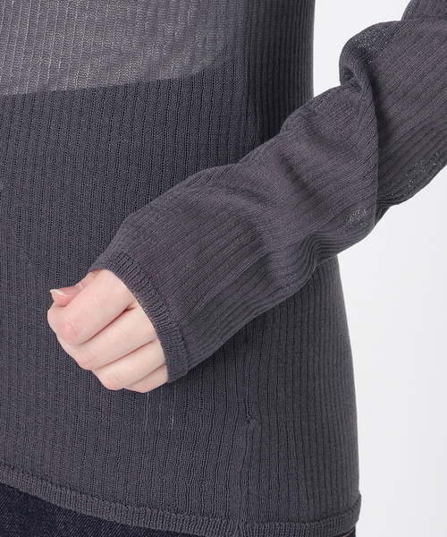 美品 SLOBE IENA シアーニット クルーネックプルオーバー ブラック SLOBE IENA（スローブイエナ）の「echecs クルーネックプル
