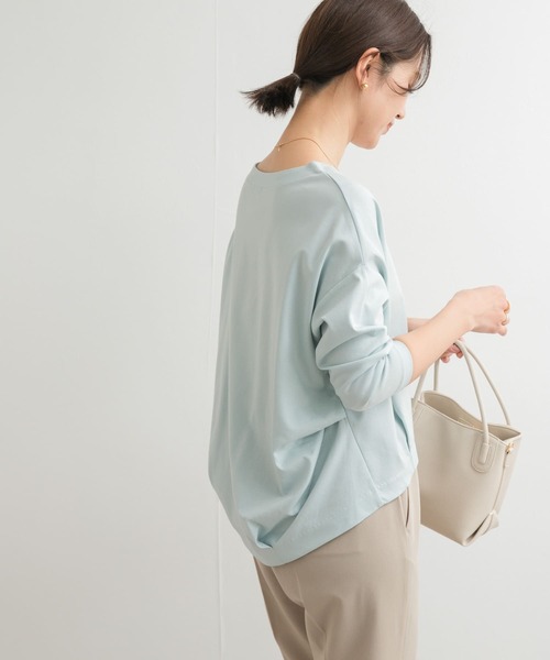 「URBAN RESEARCH DOORS」 7分袖カットソー MEDIUM ネイビー レディース URBAN RESEARCH DOORS 「URBAN DOORS」 7分袖カットソー MEDIUM