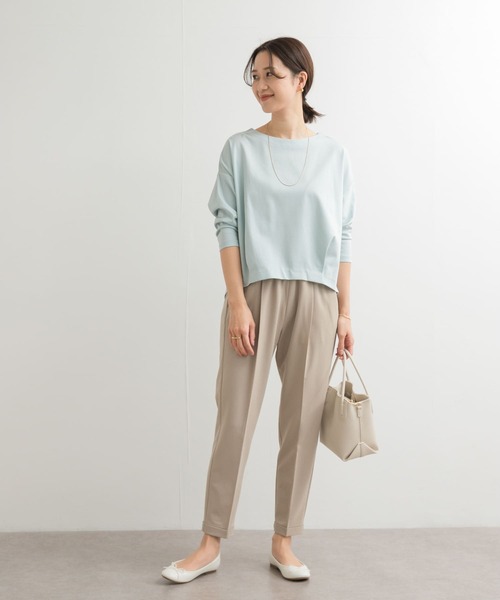 tシャツ Foggyバックスリットコットンプルオーバー レディース Aletta vita プルオーバー バックスリット レイヤード コクーン