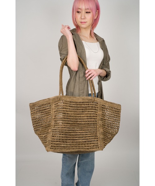 新品未使用　made in mada カゴバック セール】【MADE IN MADA /メイドインマダ】大きめ かごバッグ