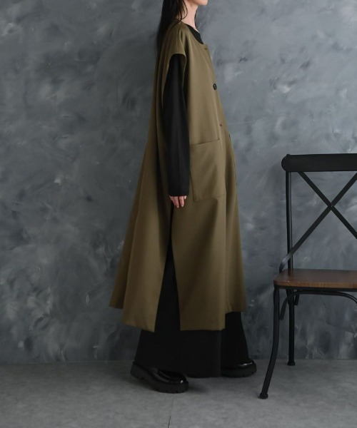 極美品◼️CFCL ロングベスト　ジレ　ブラック　サイズ1 完売 極美品◼️CFCL ロングベスト ジレ ブラック サイズ1 完売
