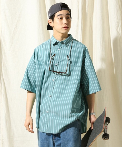 niko and…（ニコアンド） シャツ イージーケア柄ショートスリーブ