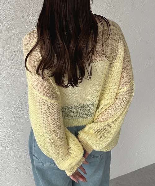 【みるさん専用】mignon カーディガン アップリケニットカーディガン(M(110~120) グリーン): キッズ