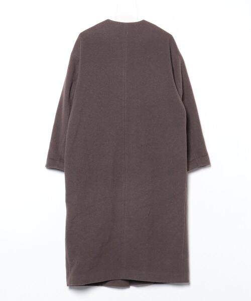 23AW❤️ジャーナルスタンダード　ロングコート　ノーカラー　ダークグレー　M JOURNAL STANDARD（ジャーナルスタンダード） ノーカラーコート SMALL
