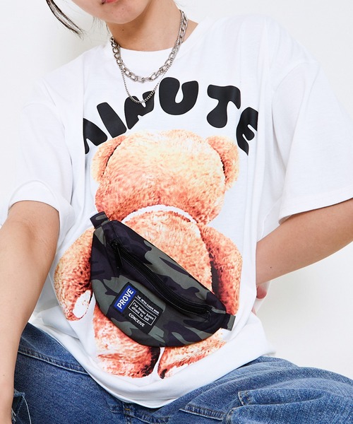 もげくま tシャツ BAGつきクマTシャツ レディース : ZOZOTOWN Yahoo!店