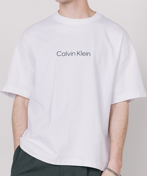 配色◎　90's carvin klein カルバンクライン　半袖シャツ　シャツ 90s USA製 カルバンクライン Calvin Klein 半袖Tシャツ グレー