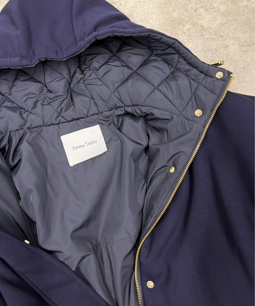 【新品】Emma taylor フード付き軽量ジャケット Emma Taylor（エマテイラー） ダウンジャケット FREE ブラック