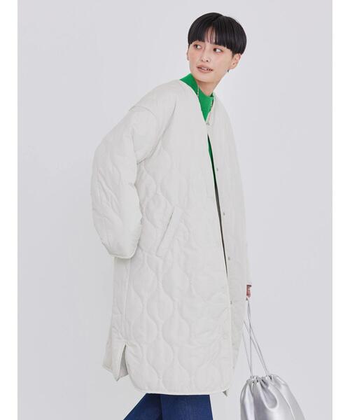 「AMERICAN HOLIC」 ノーカラーコート M モカ レディース_画像2