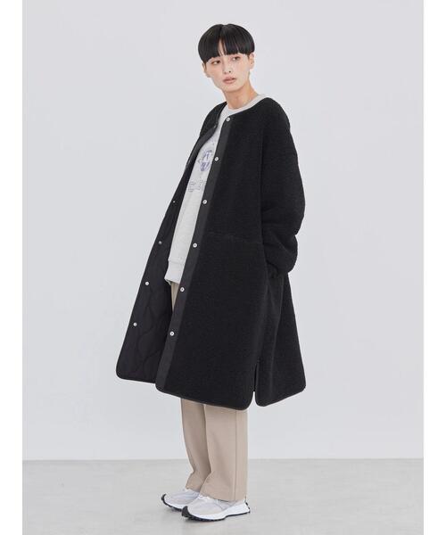 「AMERICAN HOLIC」 ノーカラーコート M モカ レディース_画像8