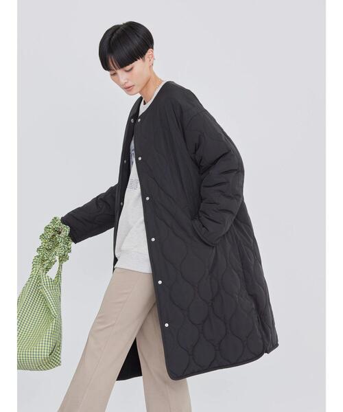 「AMERICAN HOLIC」 ノーカラーコート M モカ レディース_画像9