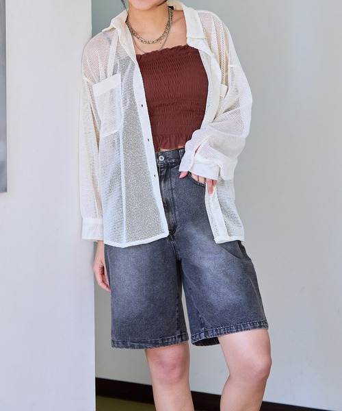 パンツ デニム刺繍ハーフパンツ レディース : ZOZOTOWN Yahoo!店