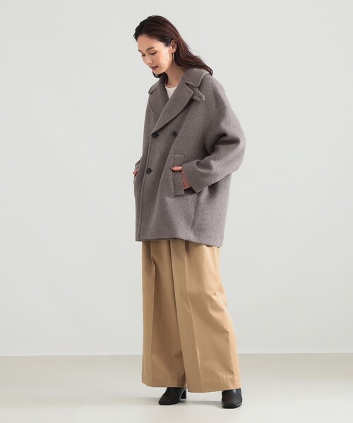 美品 ティッカ TICCA ウール ピーコート コート 2023 AW グレー TICCA（ティッカ） ピーコート pコート TICCA / ウール ピーコート