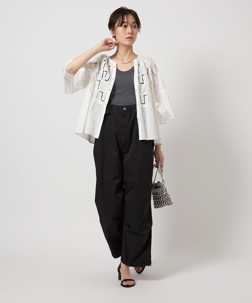 新品未使用オリーブグリーンサロペットM 麻調メッシュサロペット｜BIGI online store - ビギ オンライン