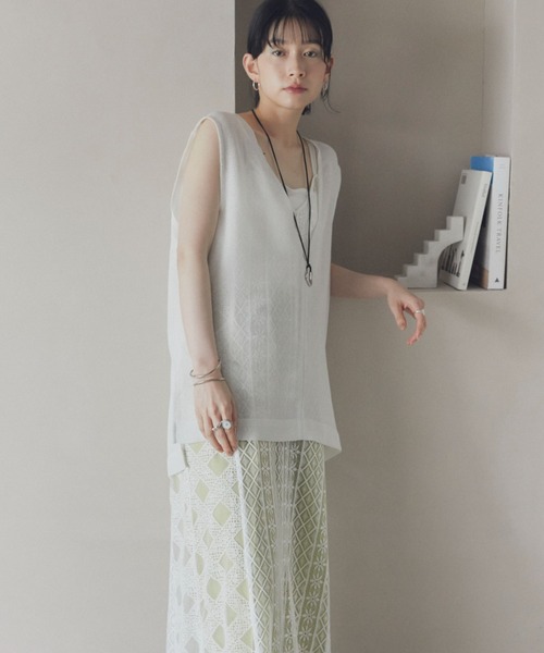 ベスト ジレ ラメメッシュベスト レディース DOUX ARCHIVES ベスト ジレ ラメメッシュベスト レディース