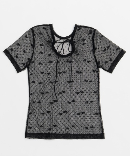 tシャツ Embroidery Lace Tops/エンブロイダリーレーストップス「MAISON SPECIAL/メゾンスペシャル」 レディース MAISON SPECIAL tシャツ Embroidery Lace Tops/エンブロイダリー