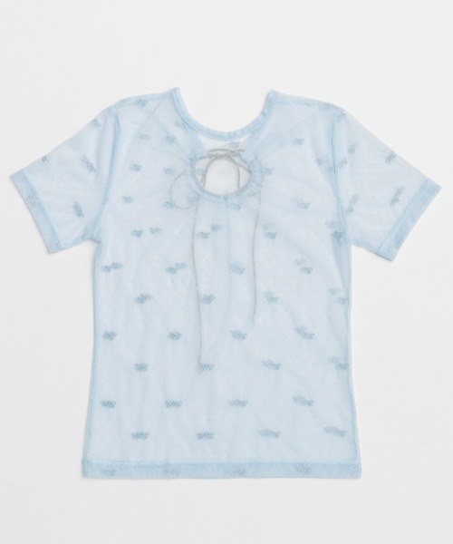 tシャツ Embroidery Lace Tops/エンブロイダリーレーストップス「MAISON SPECIAL/メゾンスペシャル」 レディース MAISON SPECIAL tシャツ Embroidery Lace Tops/エンブロイダリー