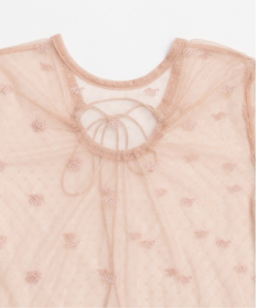 tシャツ Embroidery Lace Tops/エンブロイダリーレーストップス「MAISON SPECIAL/メゾンスペシャル」 レディース MAISON SPECIAL tシャツ Embroidery Lace Tops/エンブロイダリー