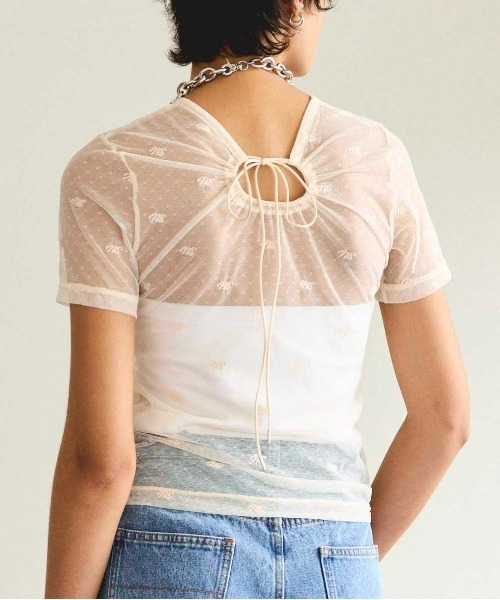MAISON SPECIAL tシャツ Embroidery Lace Tops/エンブロイダリー