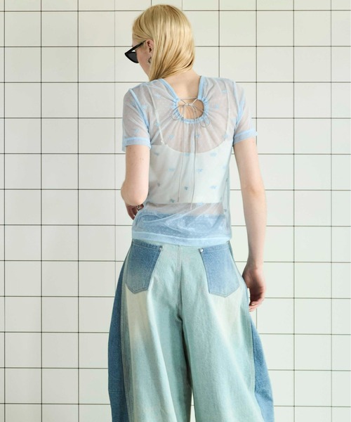 tシャツ Embroidery Lace Tops/エンブロイダリーレーストップス「MAISON SPECIAL/メゾンスペシャル」 レディース MAISON SPECIAL tシャツ Embroidery Lace Tops/エンブロイダリー