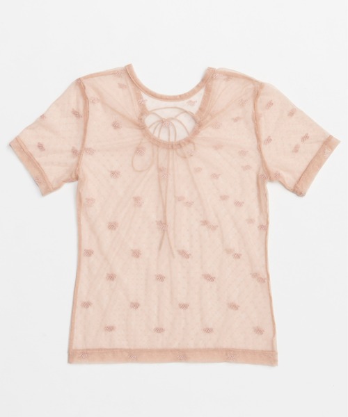 MAISON SPECIAL tシャツ Embroidery Lace Tops/エンブロイダリー