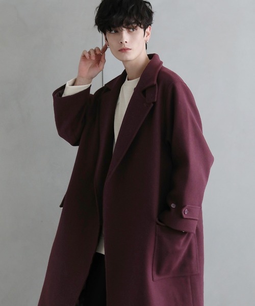 ETELIO」 チェスターコート M ワイン メンズ : ZOZOTOWN Yahoo!店