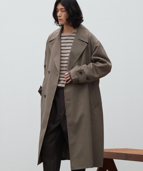 WYM LIDNM 「WYM LIDNM」 トレンチコート L グレー メンズ : ZOZOTOWN