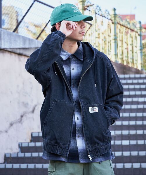 「FFEIN」 デニムジャケット SMALL ブルー メンズ
