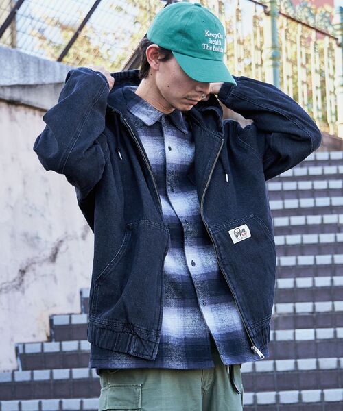 「FFEIN」 デニムジャケット SMALL ブルー メンズ